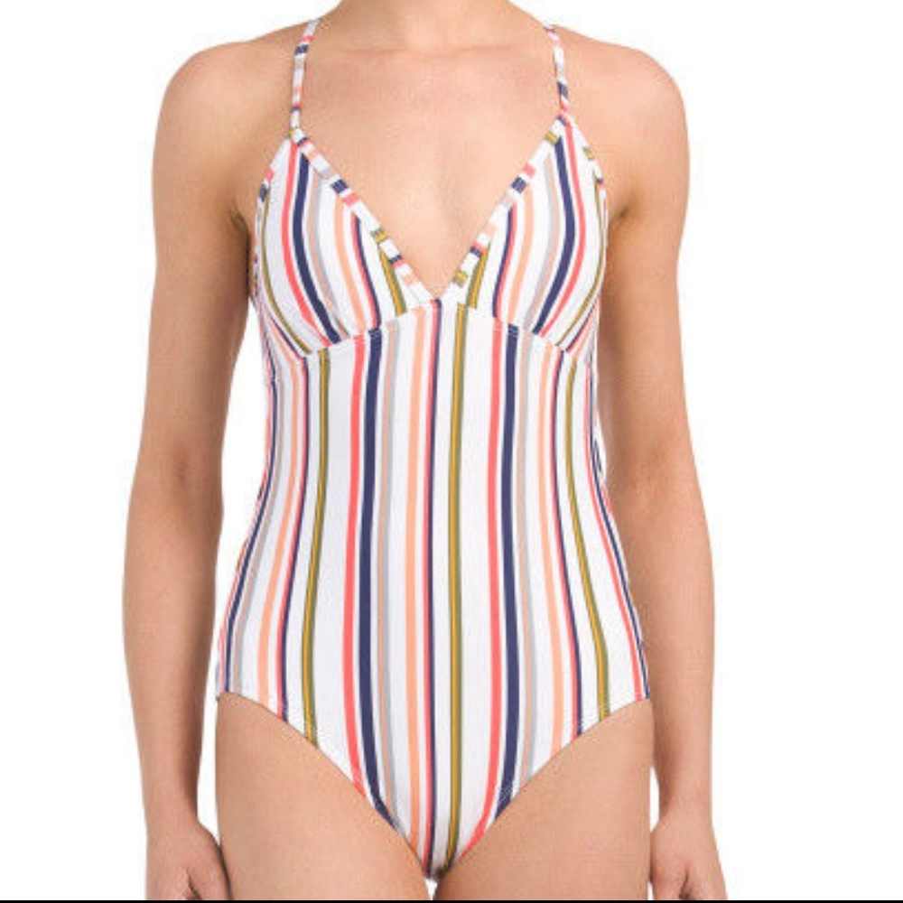 Splendid Swimsuit Line Up One Piece Vertical Strip